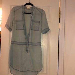 Light wash denim dress